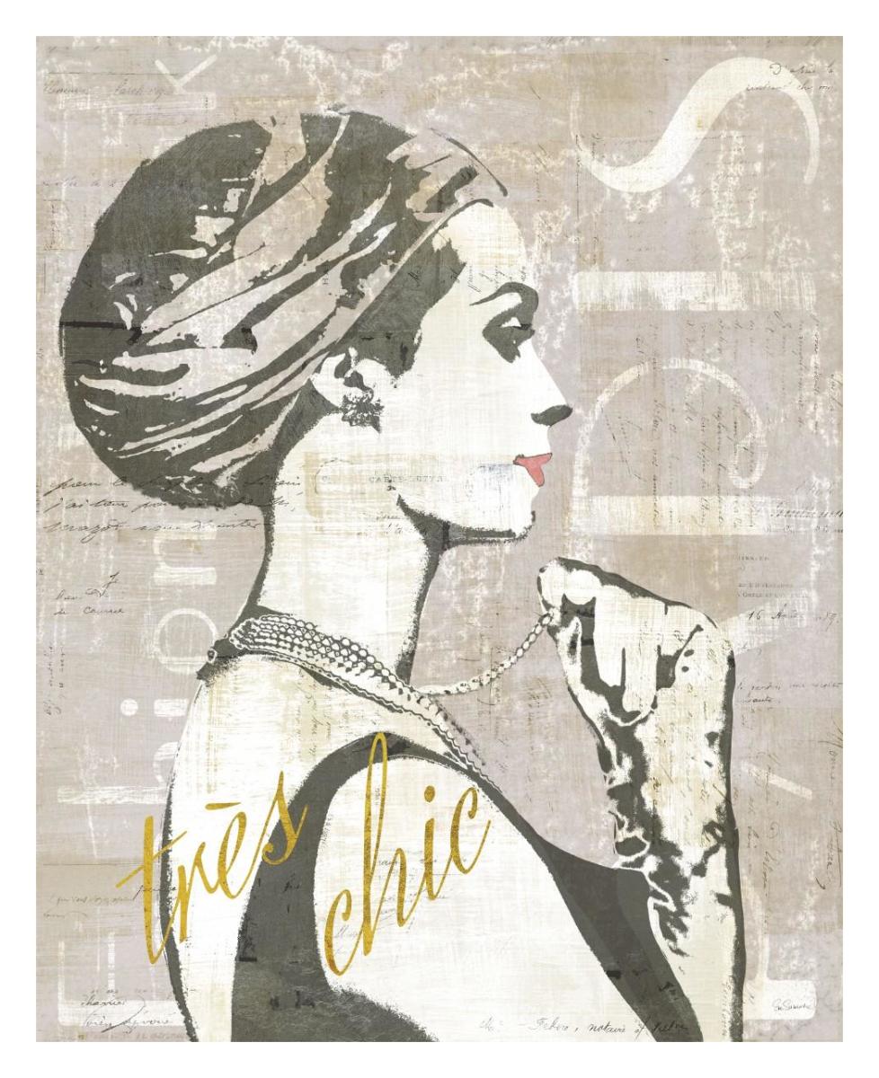 Fashion Week Paris Screenprint III -Paper Art-24"x30"