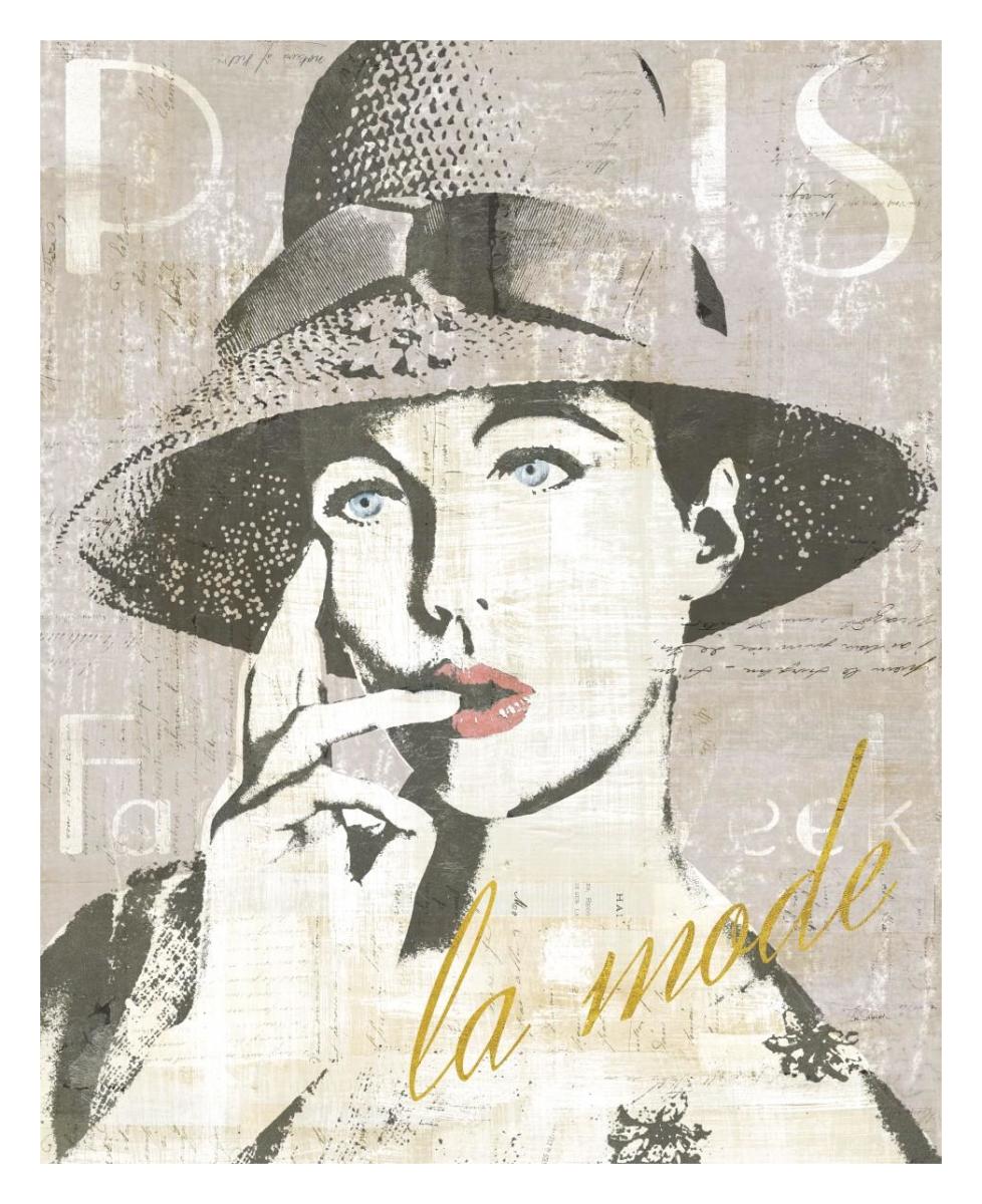 Fashion Week Paris Screenprint IV -Paper Art-24"x30"