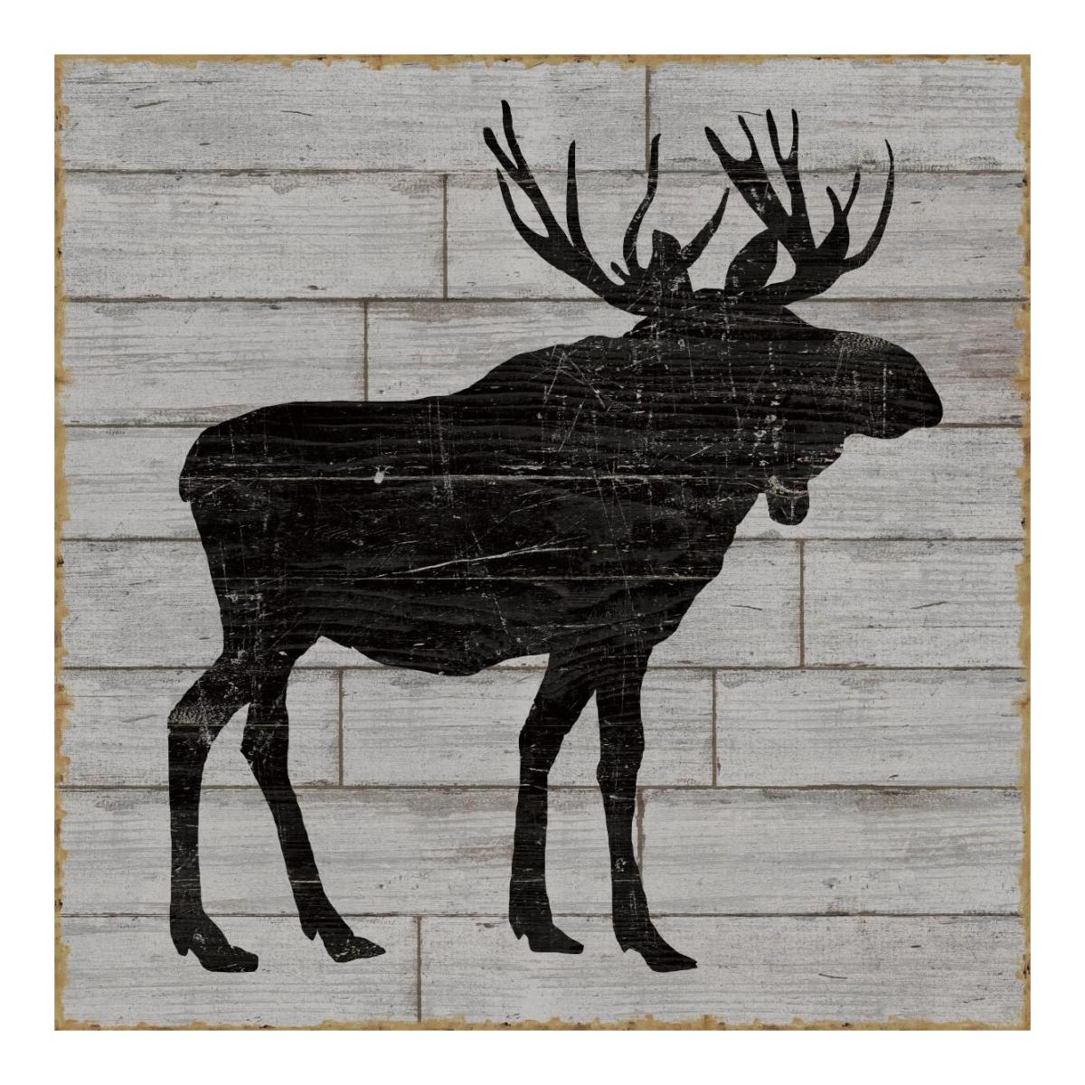 Lake Lodge I Grey no Words -Paper Art-20"x20"