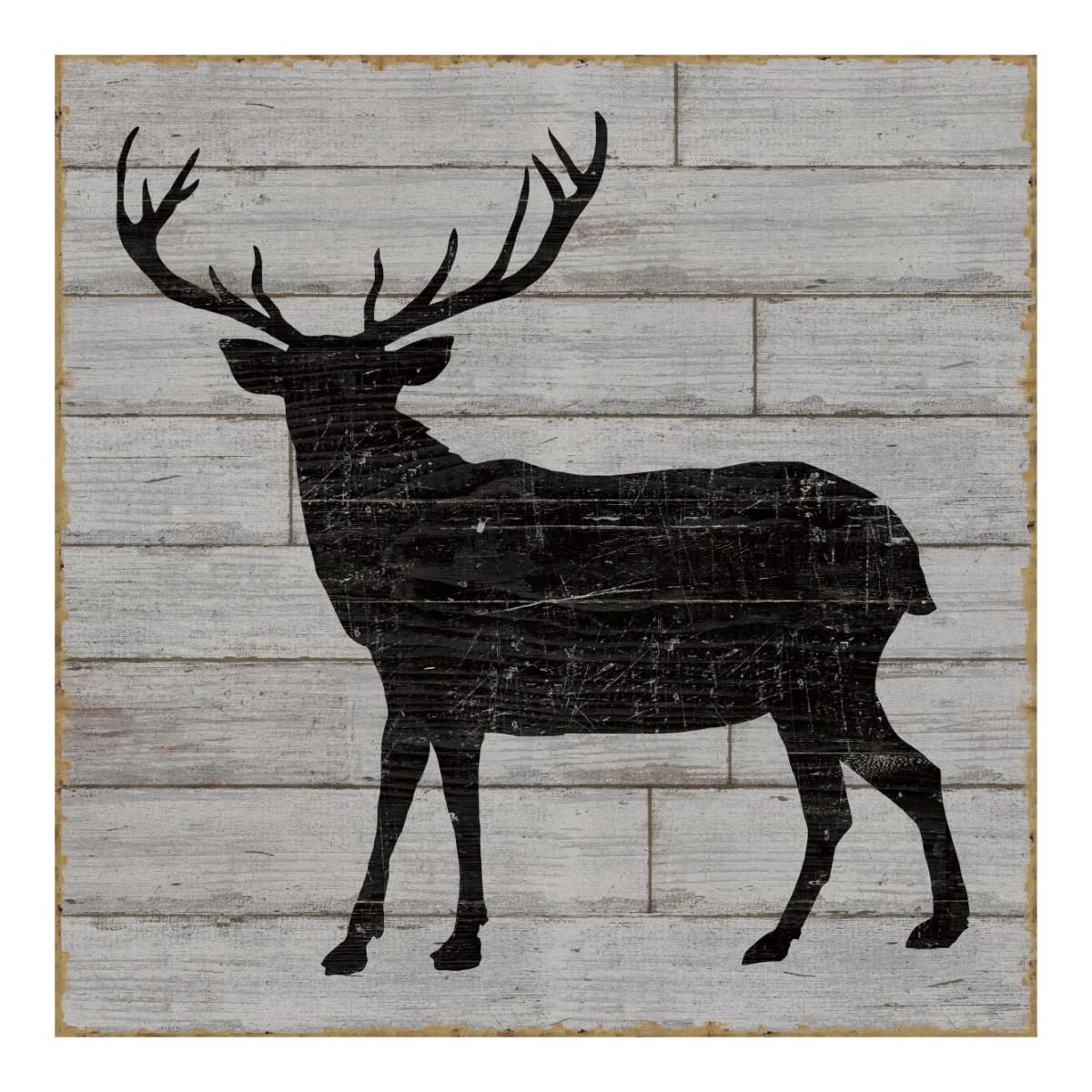 Lake Lodge II Grey no Words -Paper Art-20"x20"