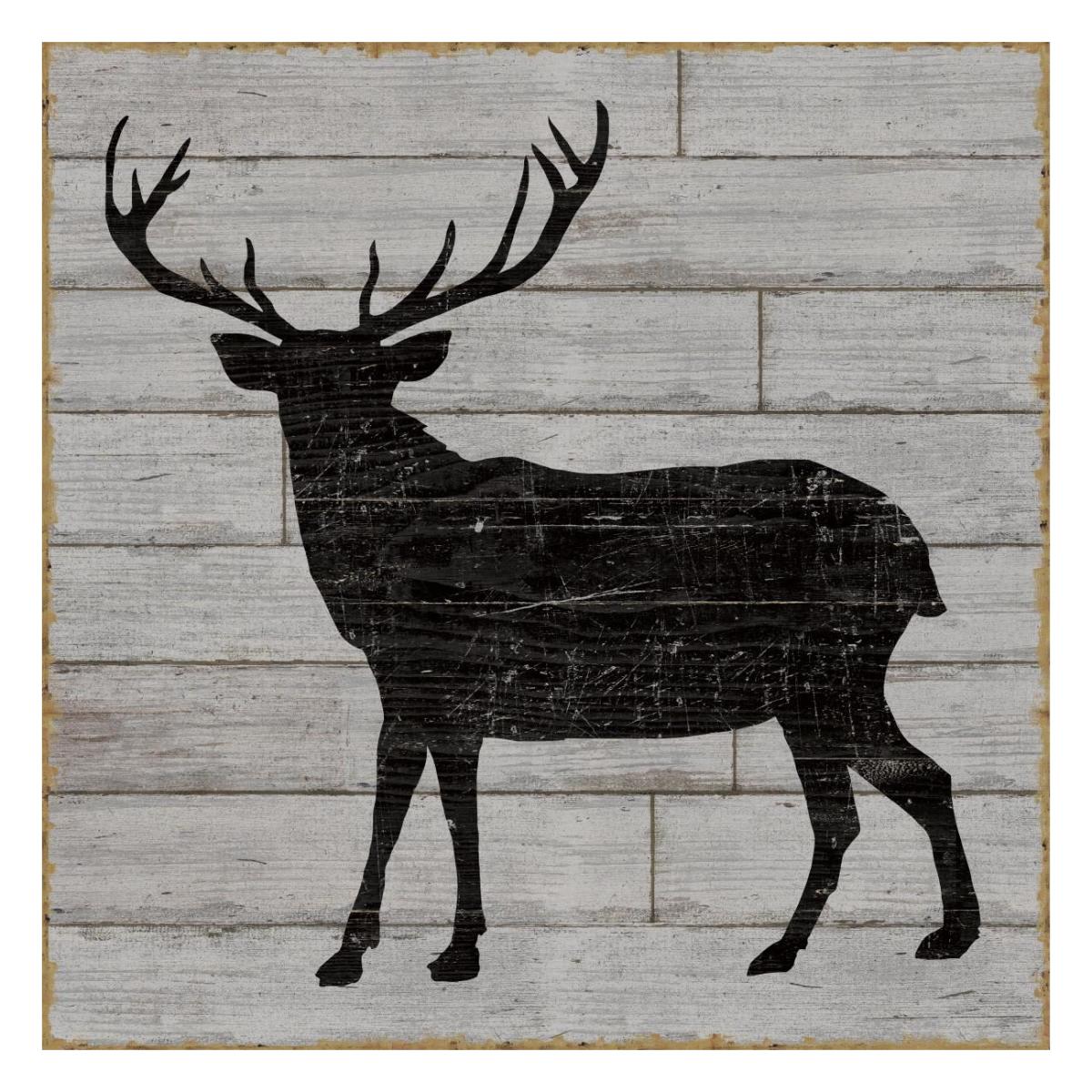 Lake Lodge II Grey no Words -Paper Art-26"x26"