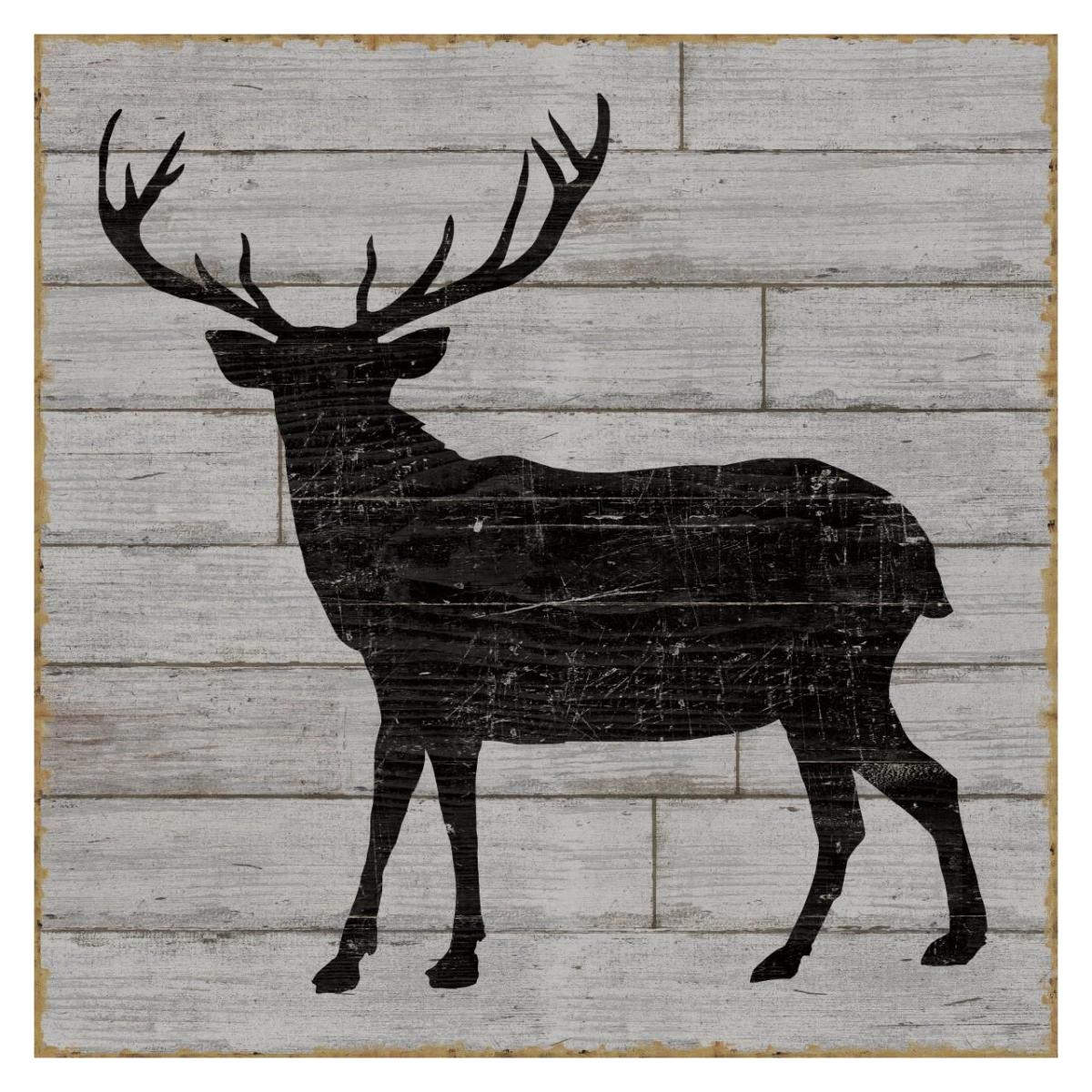 Lake Lodge II Grey no Words -Paper Art-32"x32"
