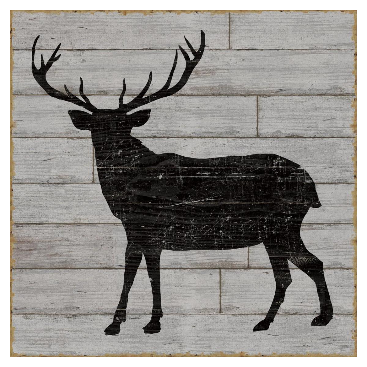 Lake Lodge II Grey no Words -Paper Art-38"x38"
