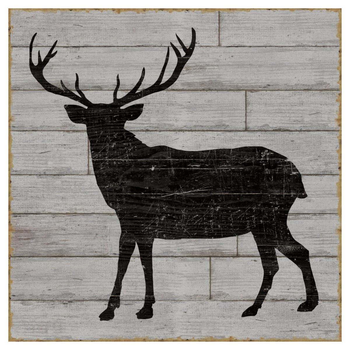 Lake Lodge II Grey no Words -Paper Art-42"x42"