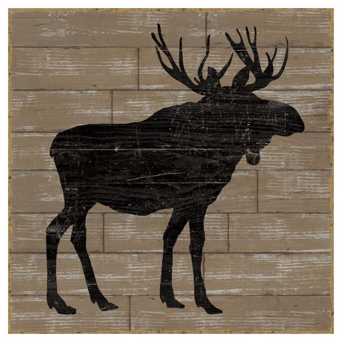 Lake Lodge I Brown no Words -Paper Art-42"x42"