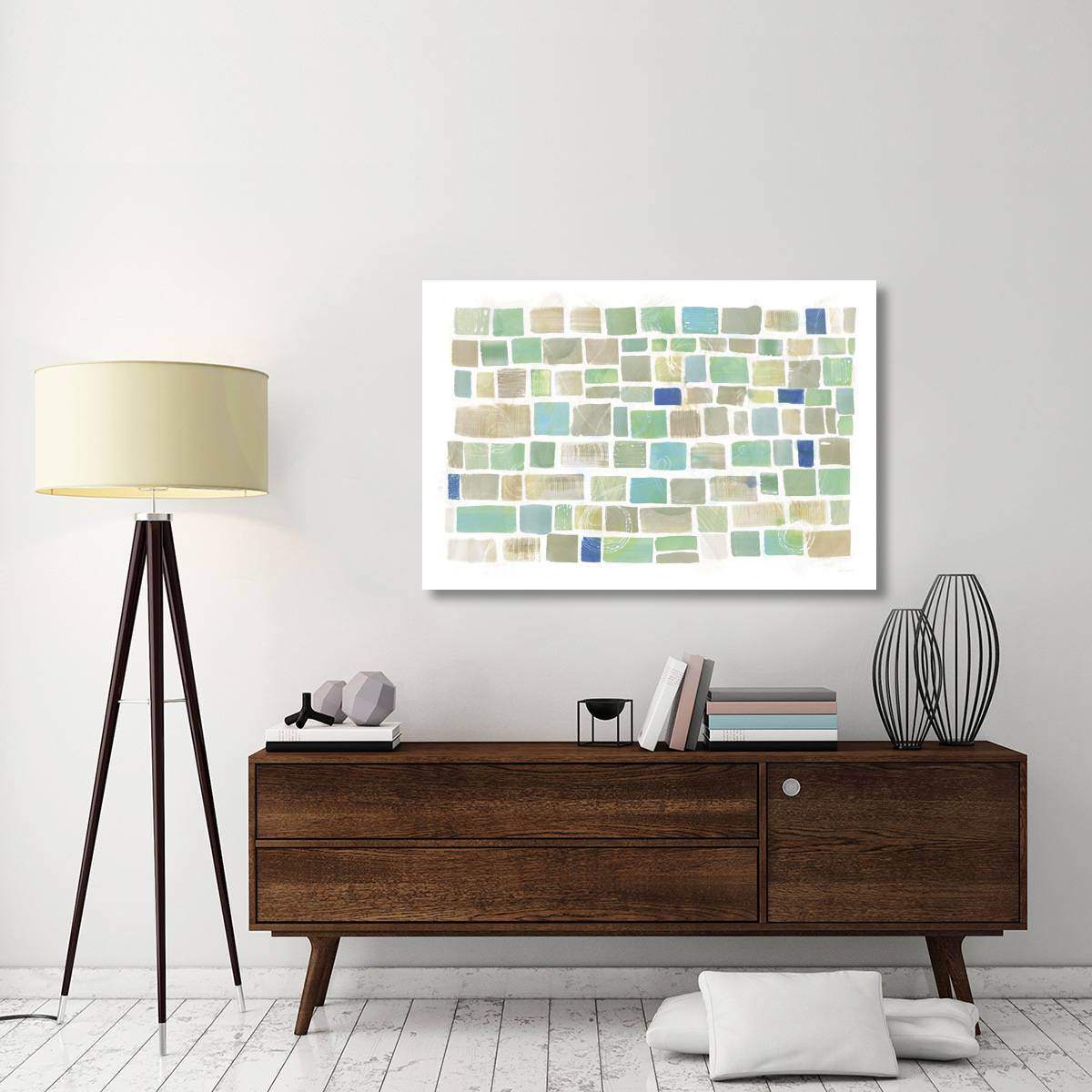 High Windows I Blue -Paper Art-50&quotx34"
