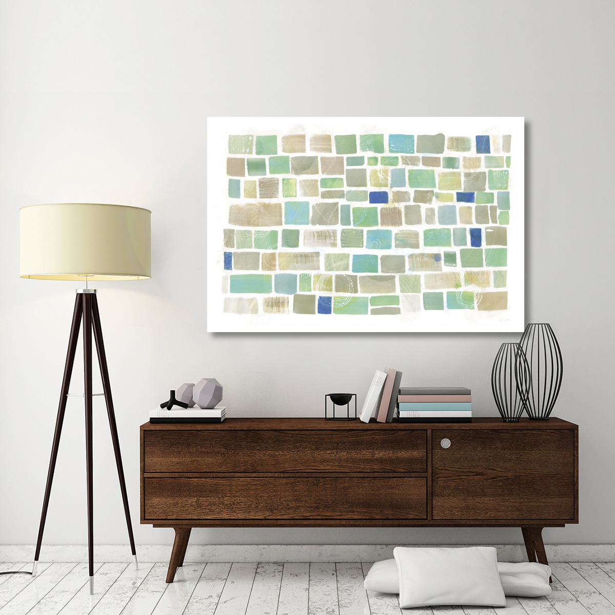 High Windows I Blue -Paper Art-62&quotx42"