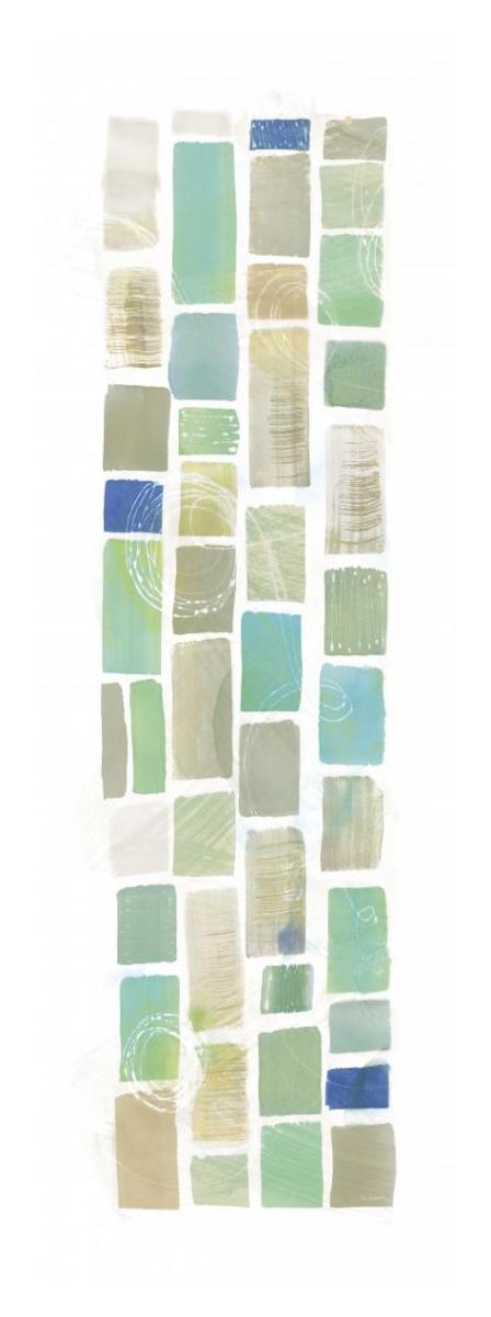 High Windows II Blue -Paper Art-14"x38"