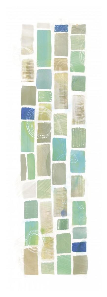 High Windows II Blue -Paper Art-20"x56"