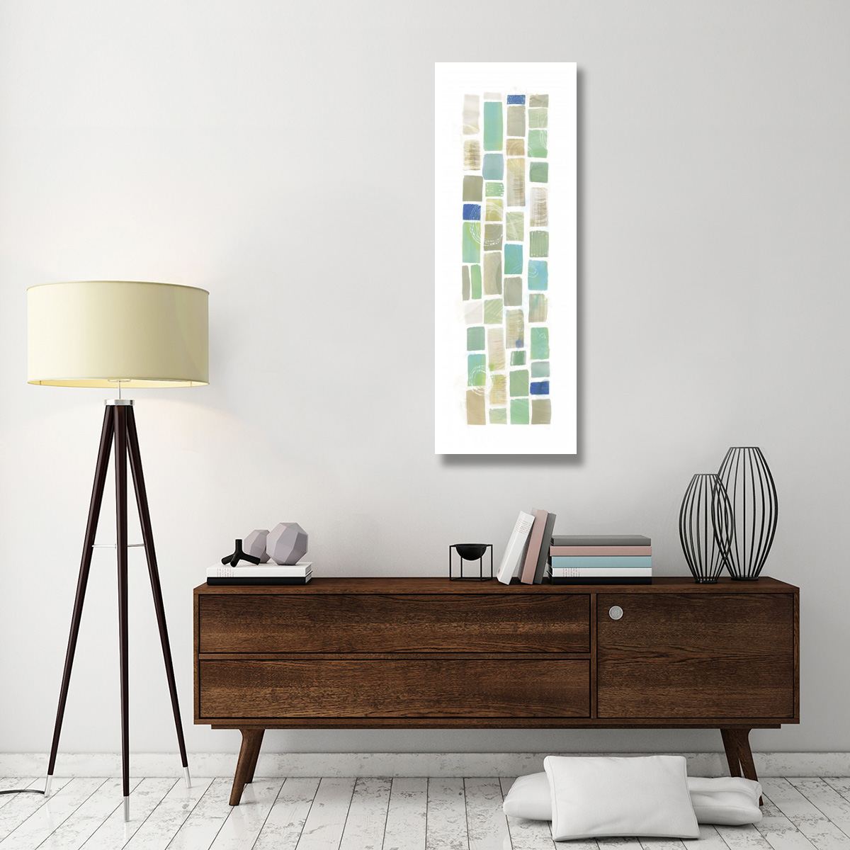 High Windows II Blue -Paper Art-20&quotx56"