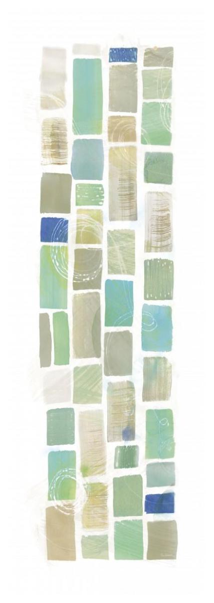 High Windows II Blue -Paper Art-26"x74"