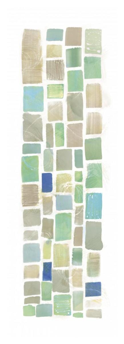 High Windows III Blue -Paper Art-20"x56"