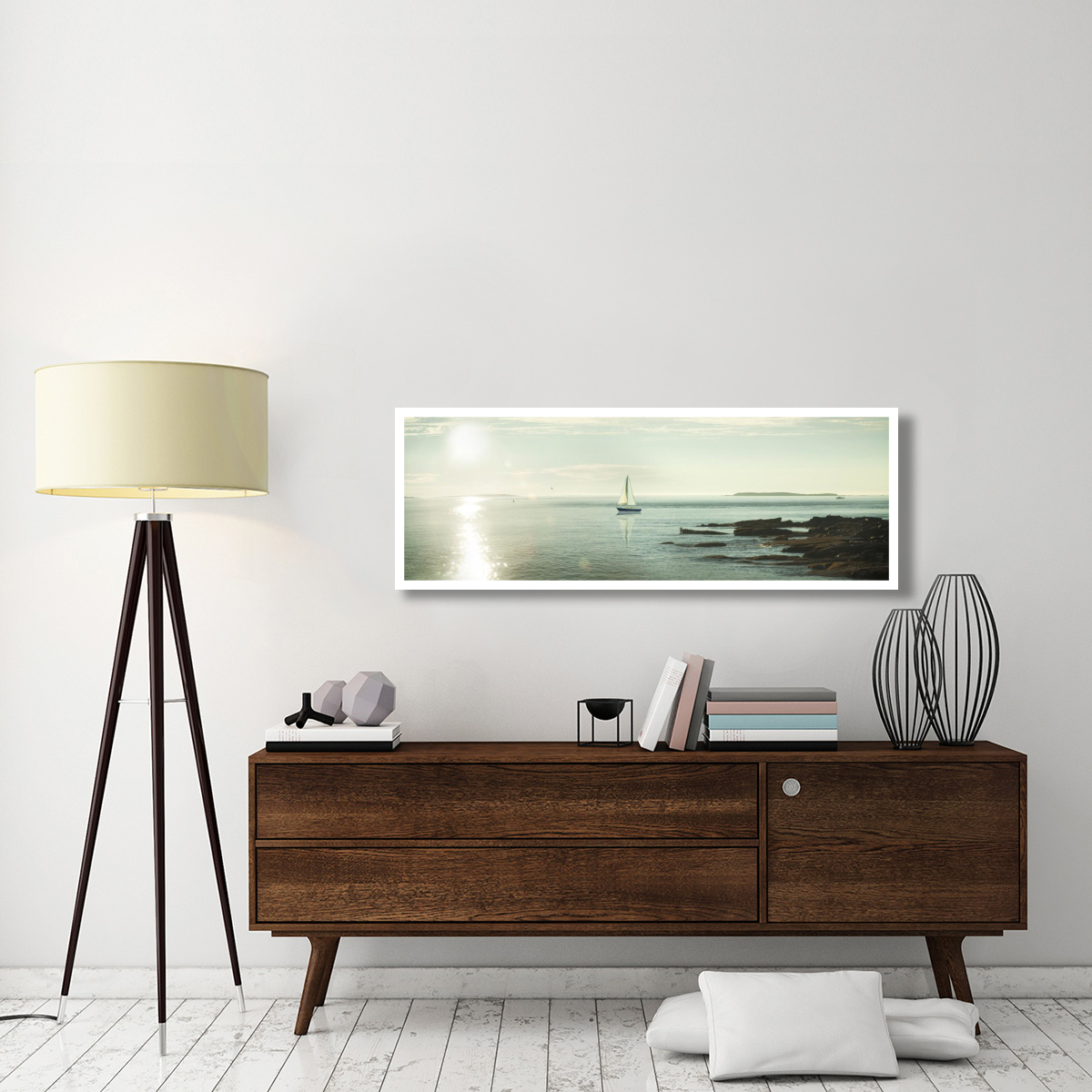 Evening Sail -Paper Art-56&quotx20"