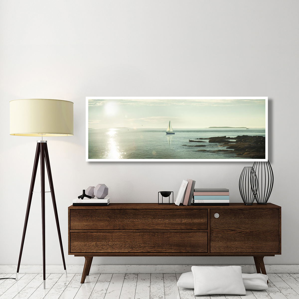 Evening Sail -Paper Art-74&quotx26"