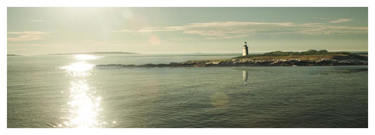 Lighthouse Sound -Paper Art-56"x20"