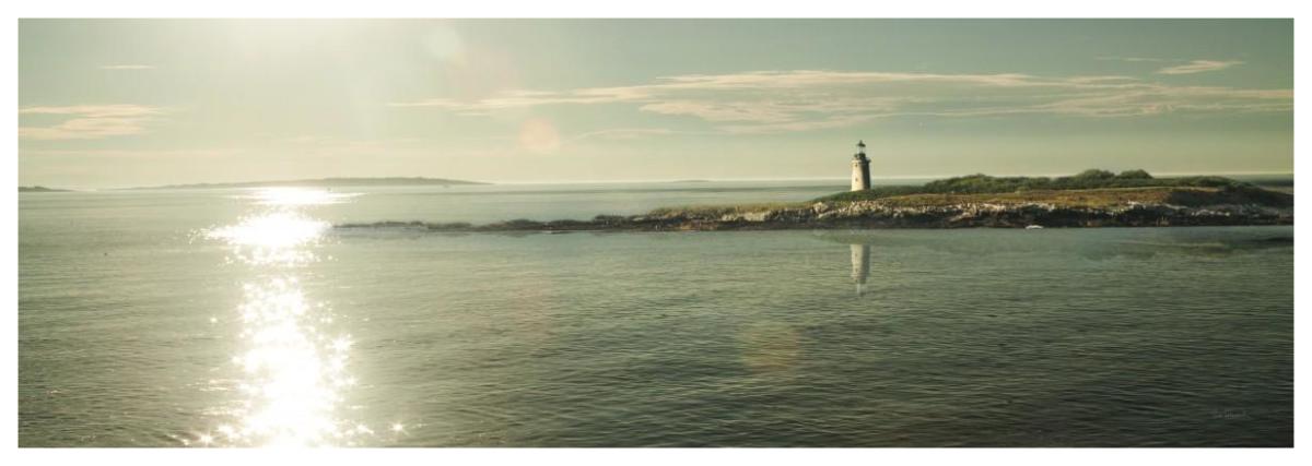 Lighthouse Sound -Paper Art-74"x26"