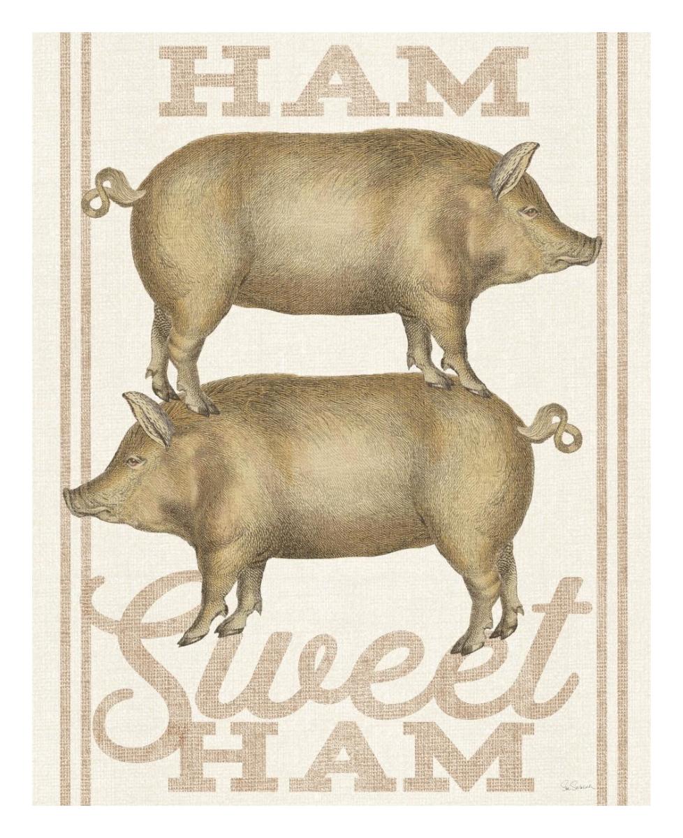 Ham Sweet Ham -Paper Art-22"x26"