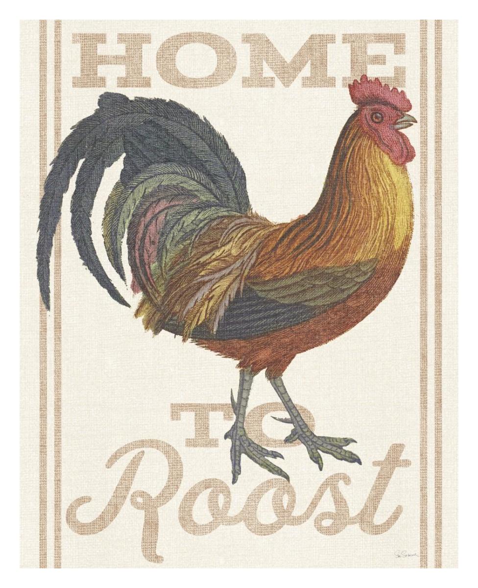 Home to Roost II -Paper Art-24"x30"