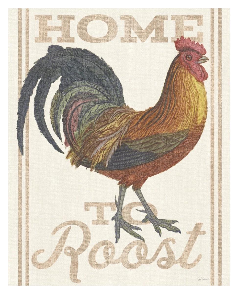 Home to Roost II -Paper Art-30"x37"