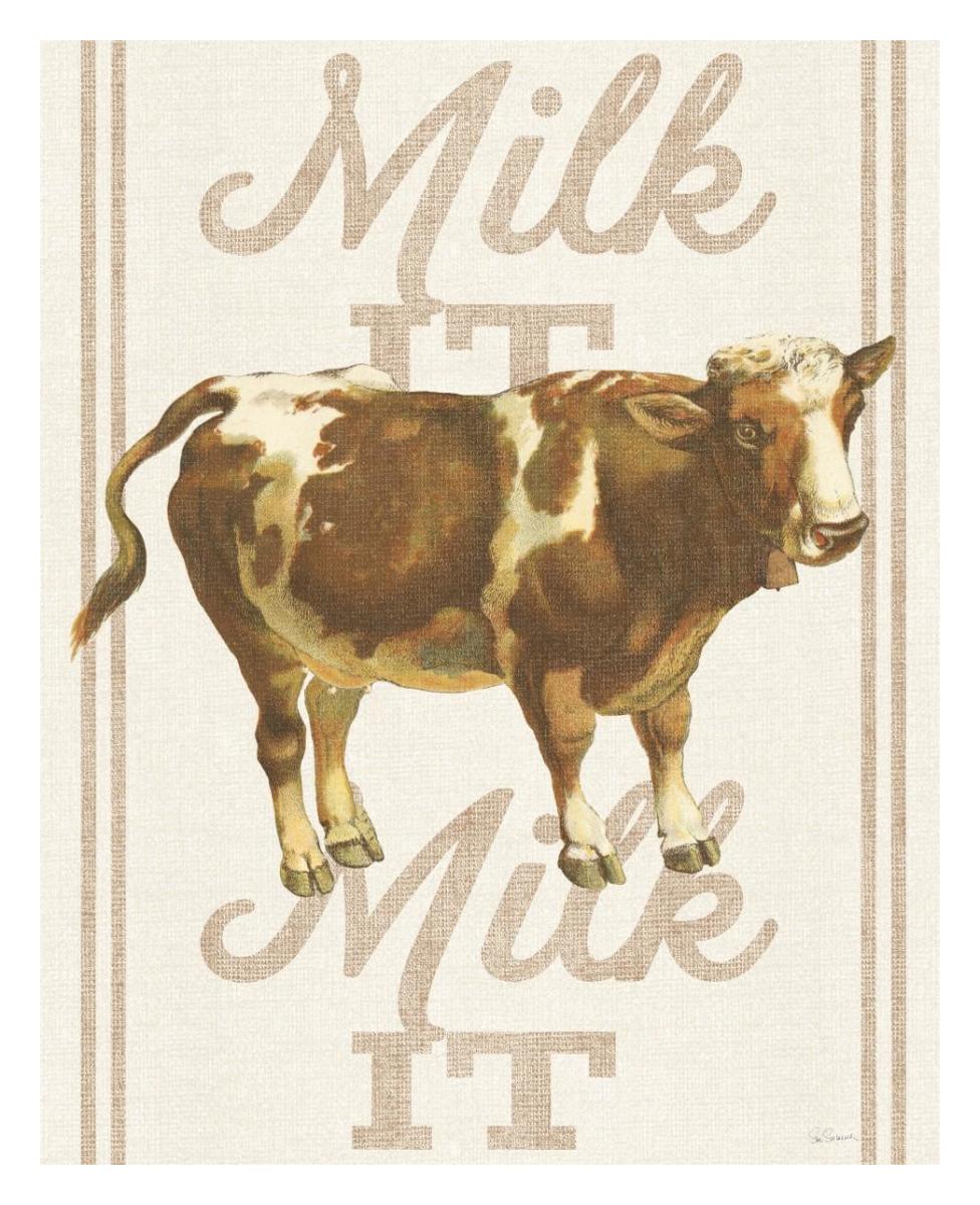 Milk it Milk it -Paper Art-24"x30"