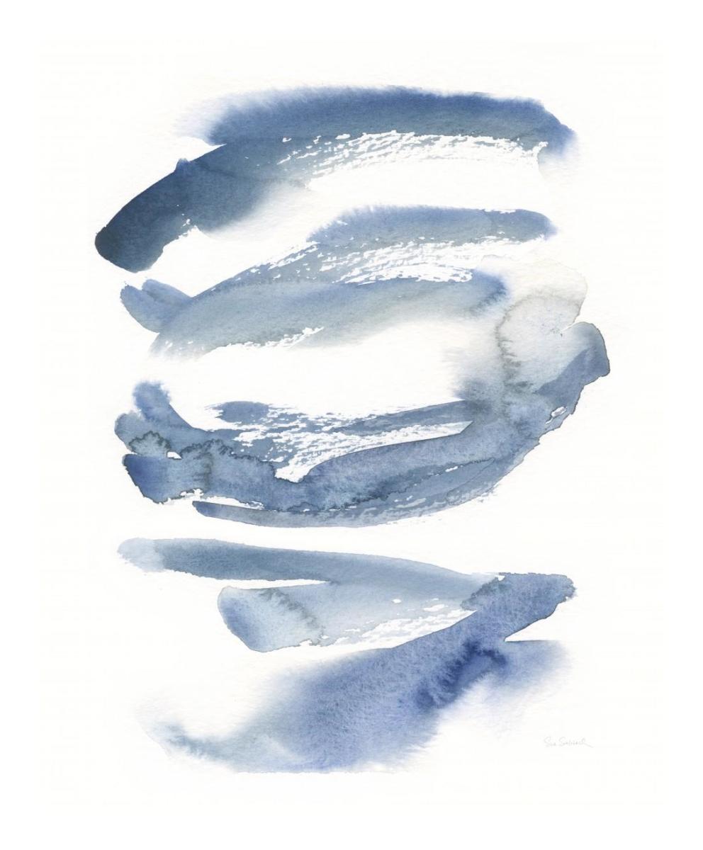 Indigo Waves -Paper Art-18"x22"