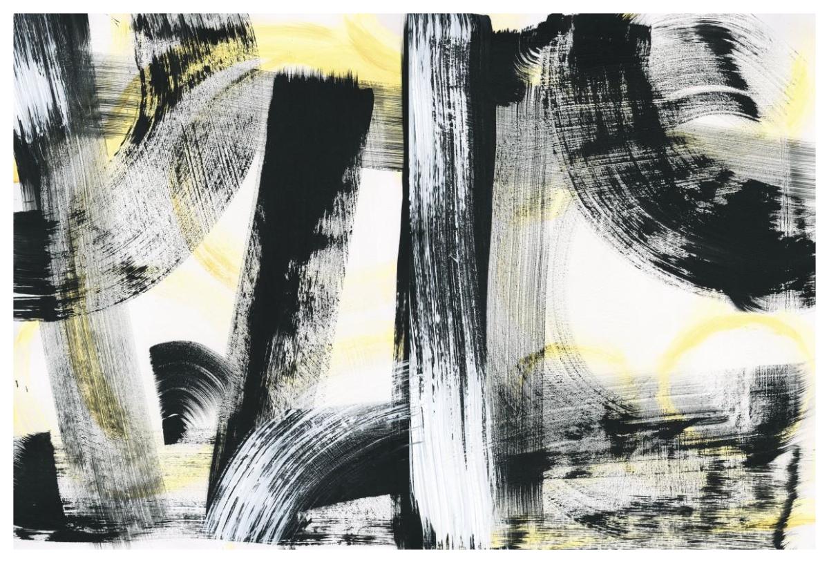 LPs in 33 Light Yellow -Paper Art-62"x42"