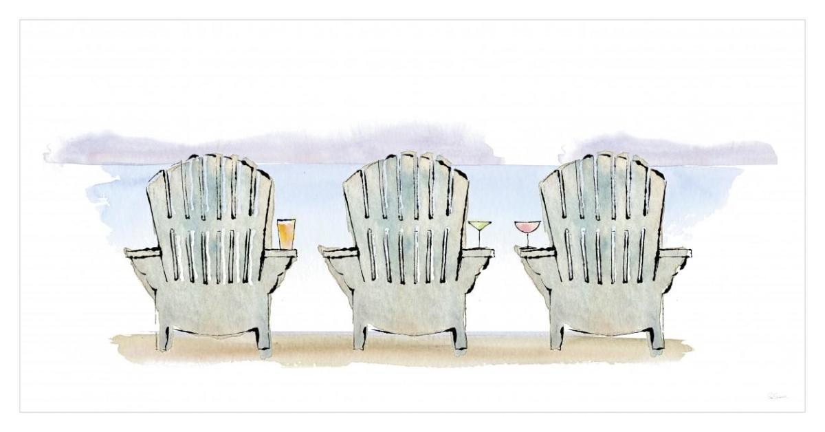 Girlfriends Cabin VII No Words -Paper Art-50"x26"