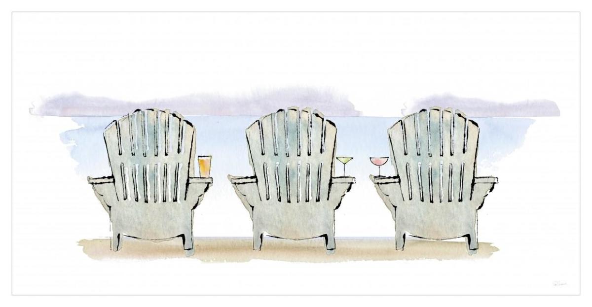 Girlfriends Cabin VII No Words -Paper Art-62"x32"
