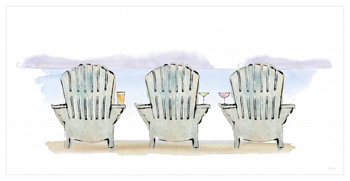 Girlfriends Cabin VII No Words -Paper Art-74"x38"