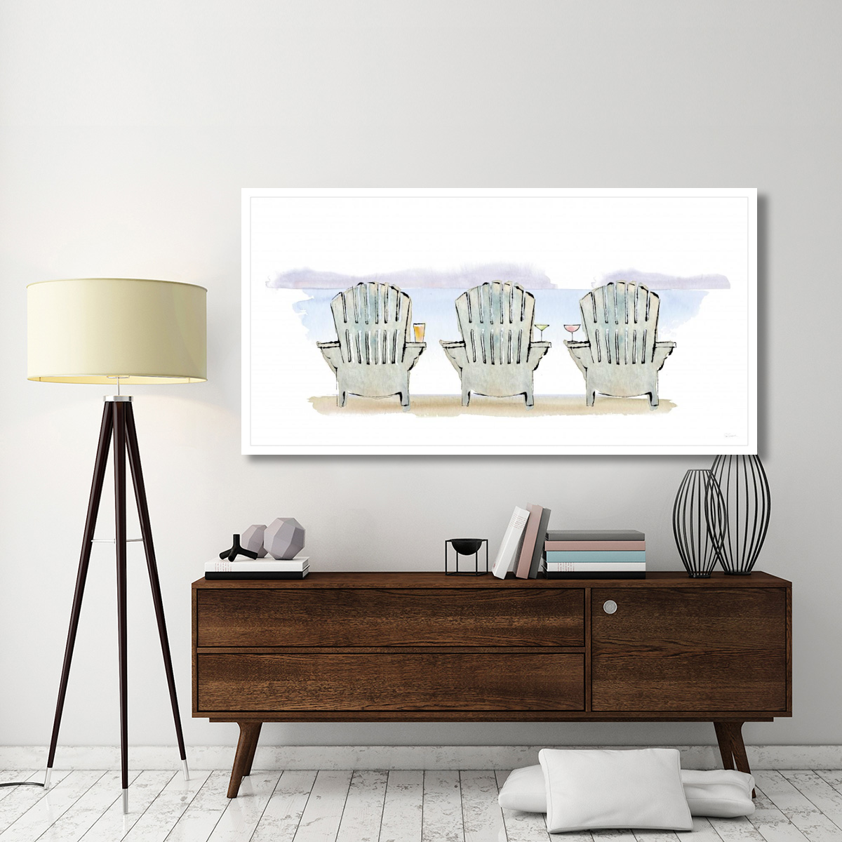 Girlfriends Cabin VII No Words -Paper Art-74&quotx38"