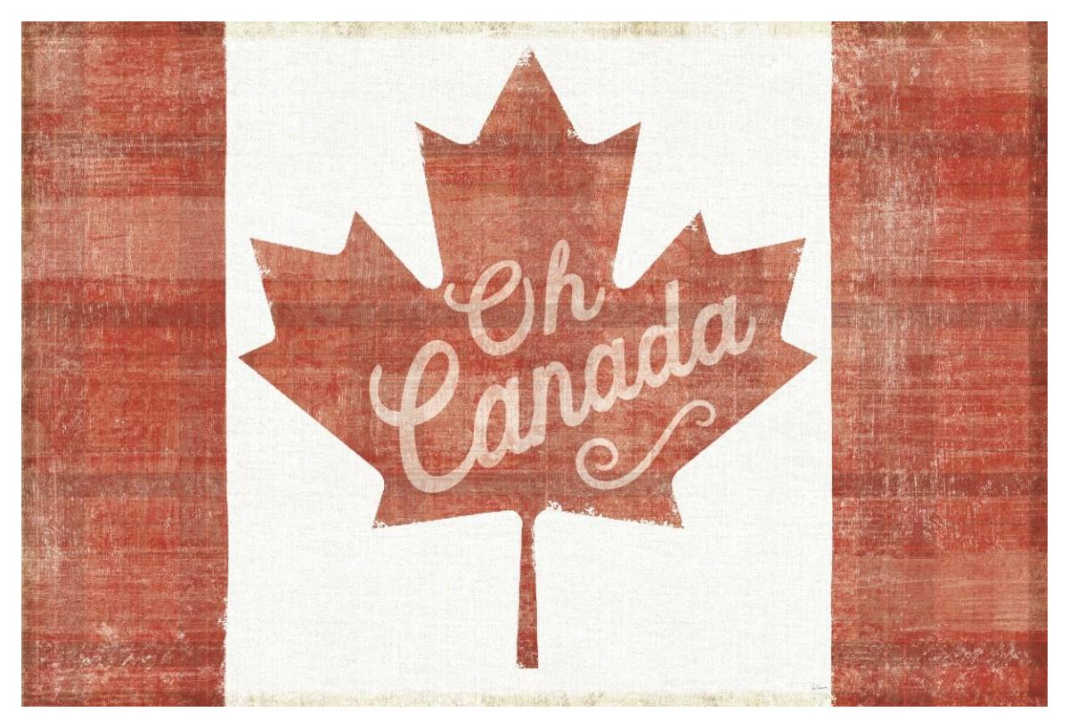 Oh Canada Flag -Paper Art-50"x34"