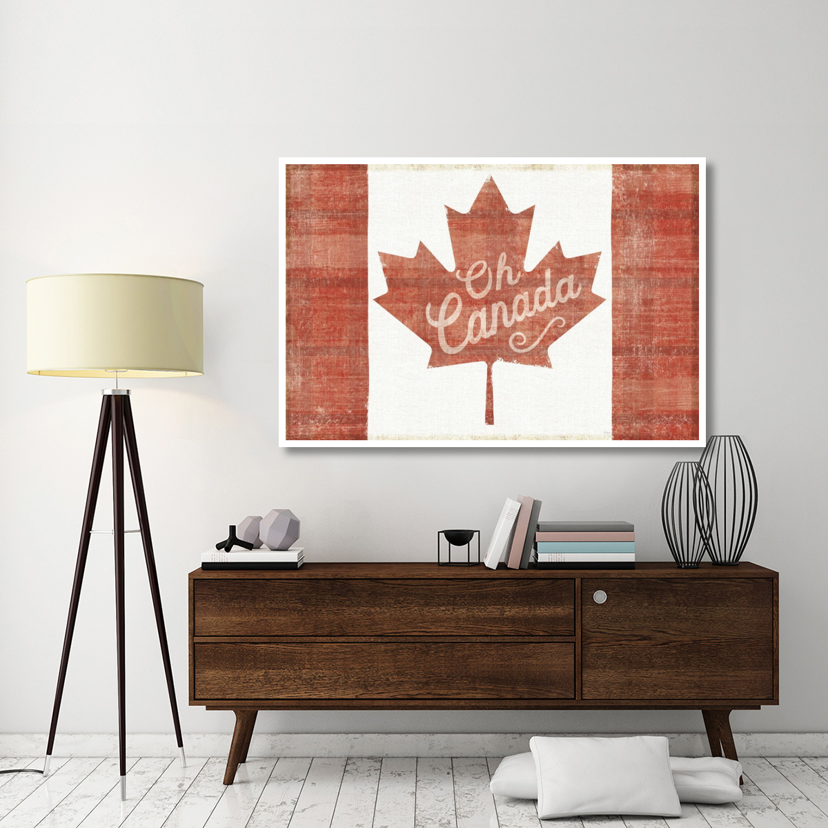 Oh Canada Flag -Paper Art-62&quotx42"