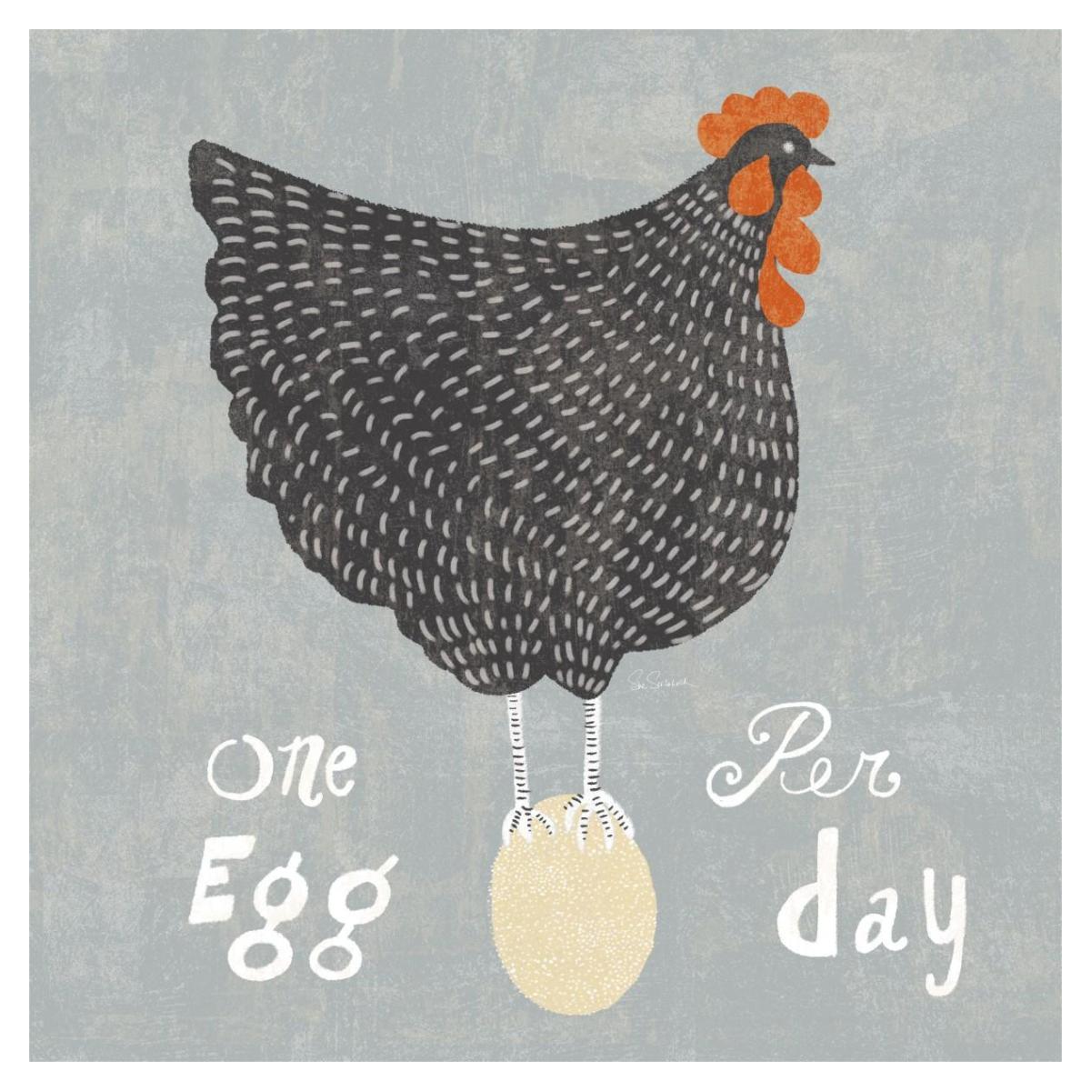 Fresh Eggs I -Paper Art-38"x38"