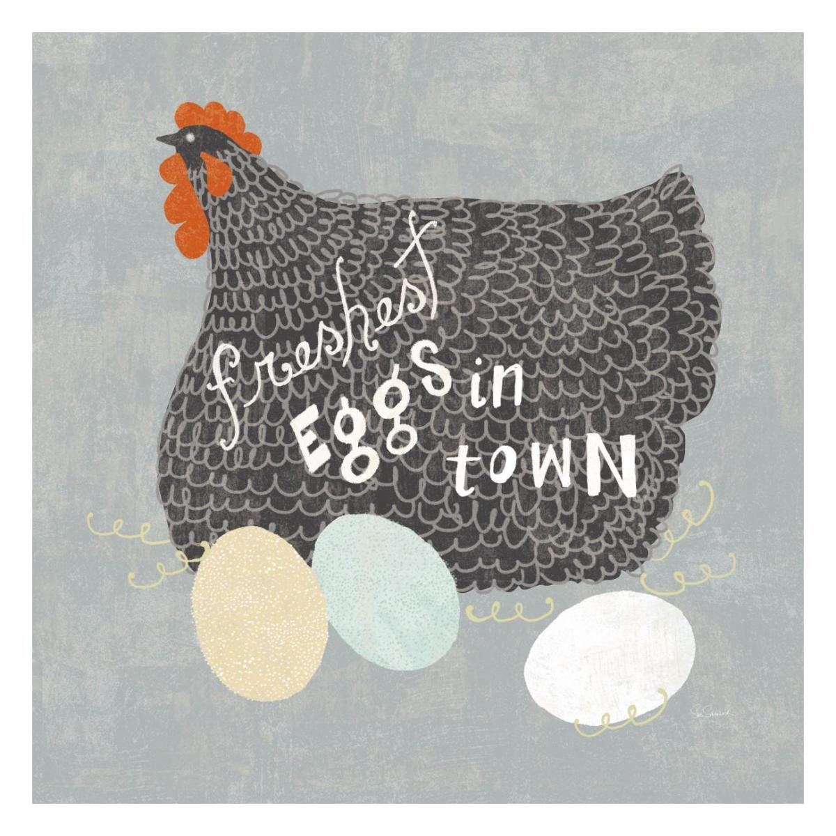 Fresh Eggs II -Paper Art-26"x26"