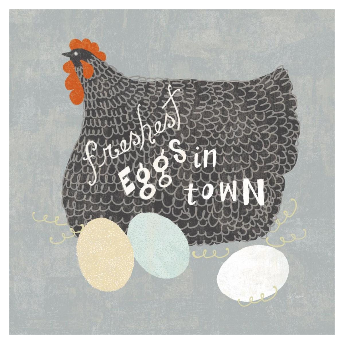 Fresh Eggs II -Paper Art-38"x38"