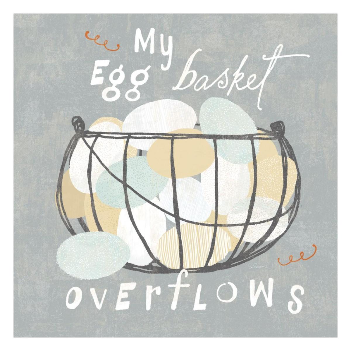 Fresh Eggs III -Paper Art-26"x26"