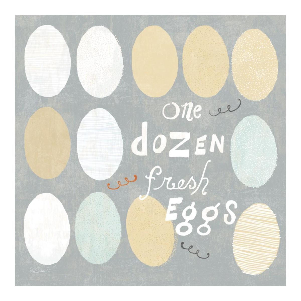 Fresh Eggs IV -Paper Art-20"x20"