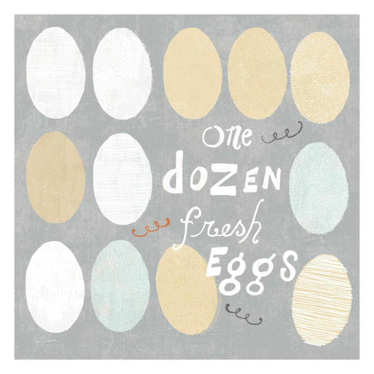 Fresh Eggs IV -Paper Art-26"x26"