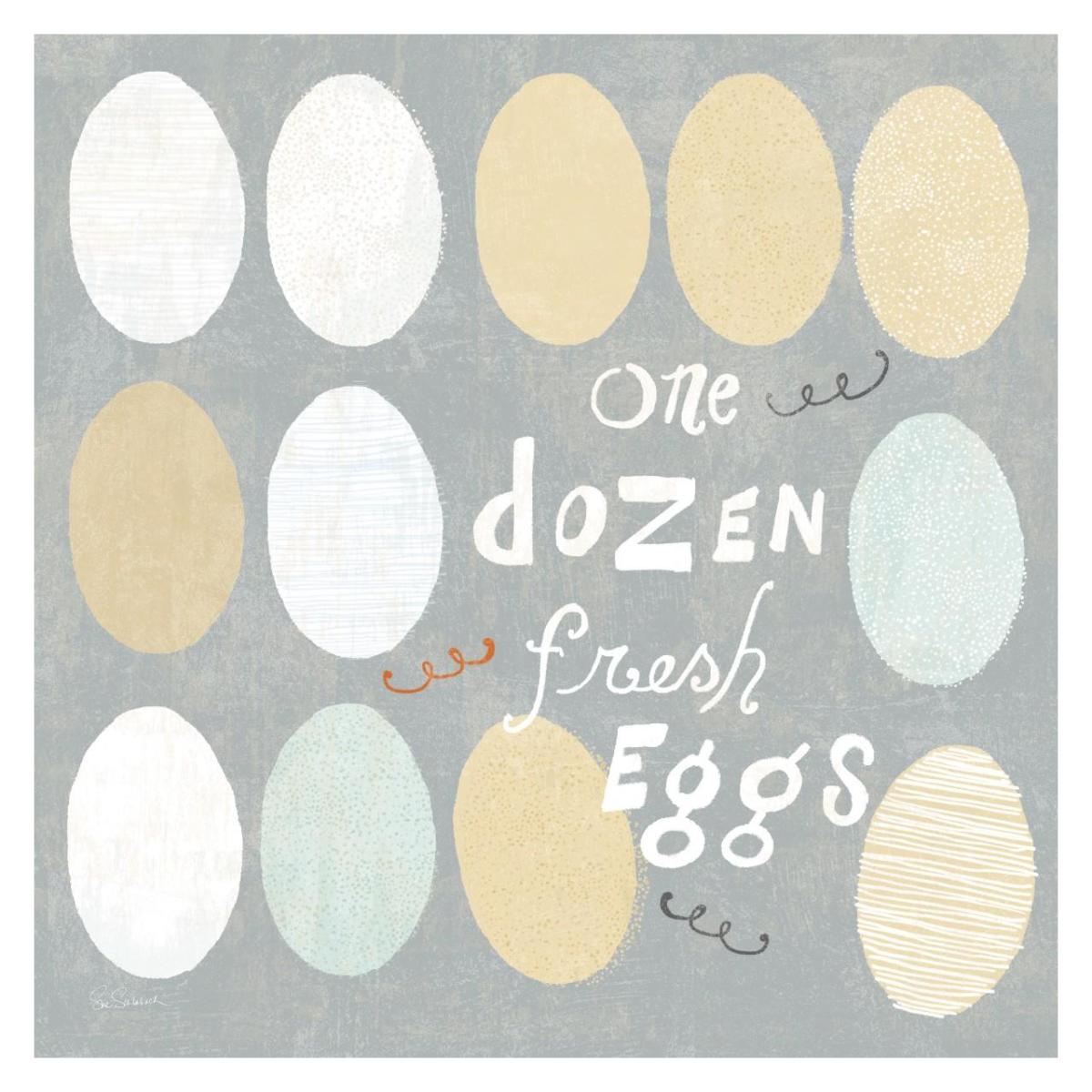 Fresh Eggs IV -Paper Art-32"x32"