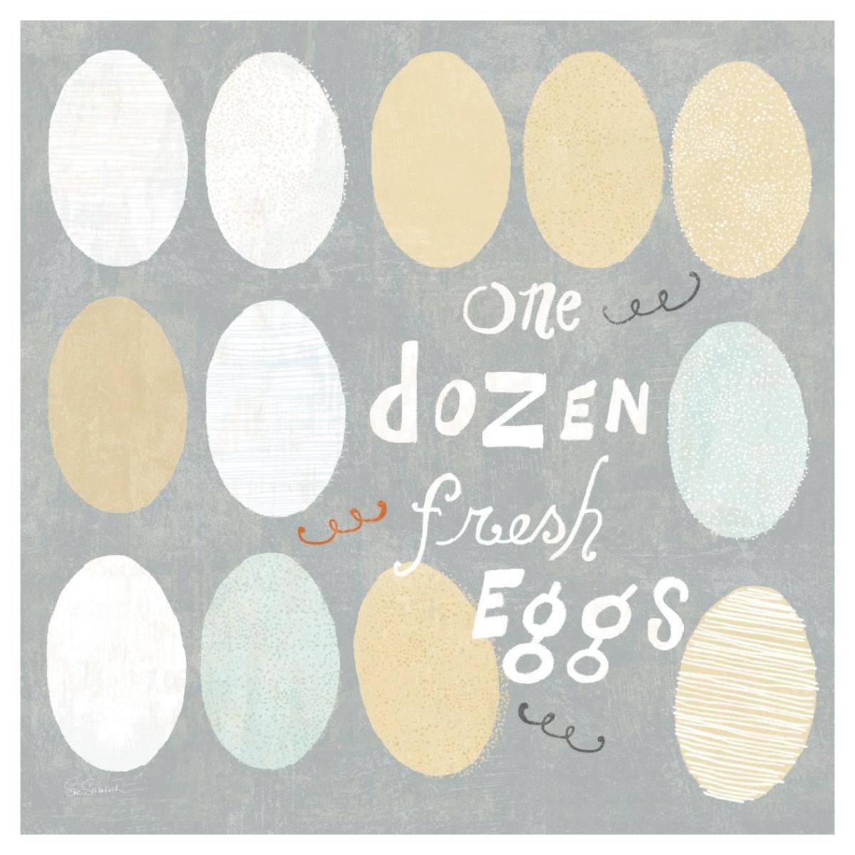 Fresh Eggs IV -Paper Art-42"x42"