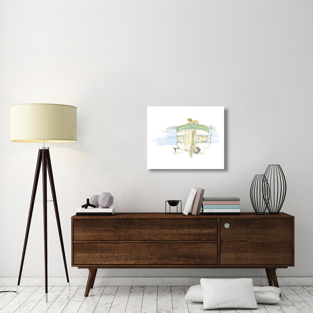 Lakeside Days II -Paper Art-30&quotx24"