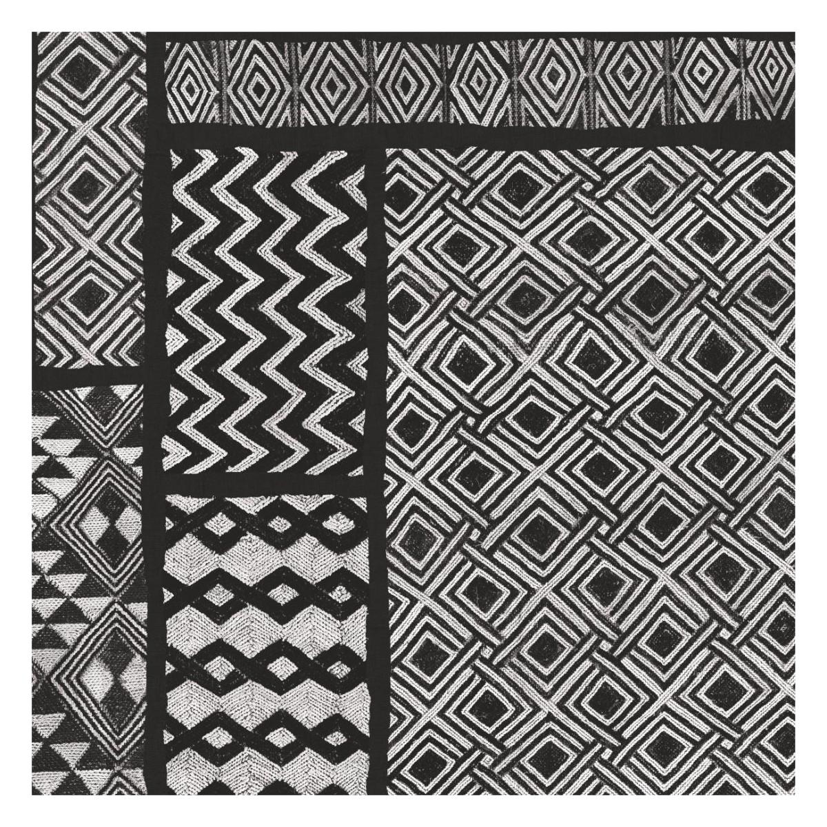 Kuba Abstract I BW -Paper Art-26"x26"