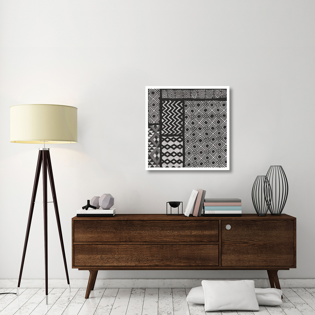 Kuba Abstract I BW -Paper Art-32&quotx32"