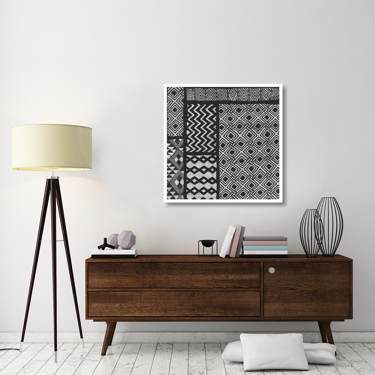 Kuba Abstract I BW -Paper Art-38&quotx38"