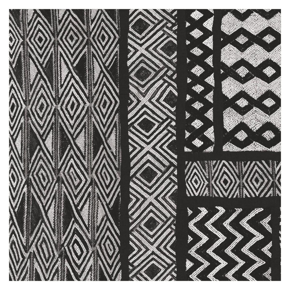 Kuba Abstract II BW -Paper Art-32"x32"
