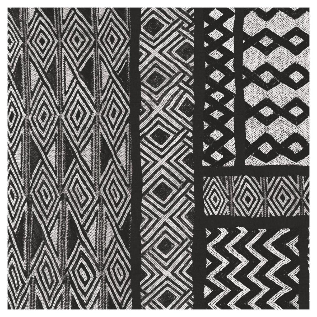 Kuba Abstract II BW -Paper Art-42"x42"