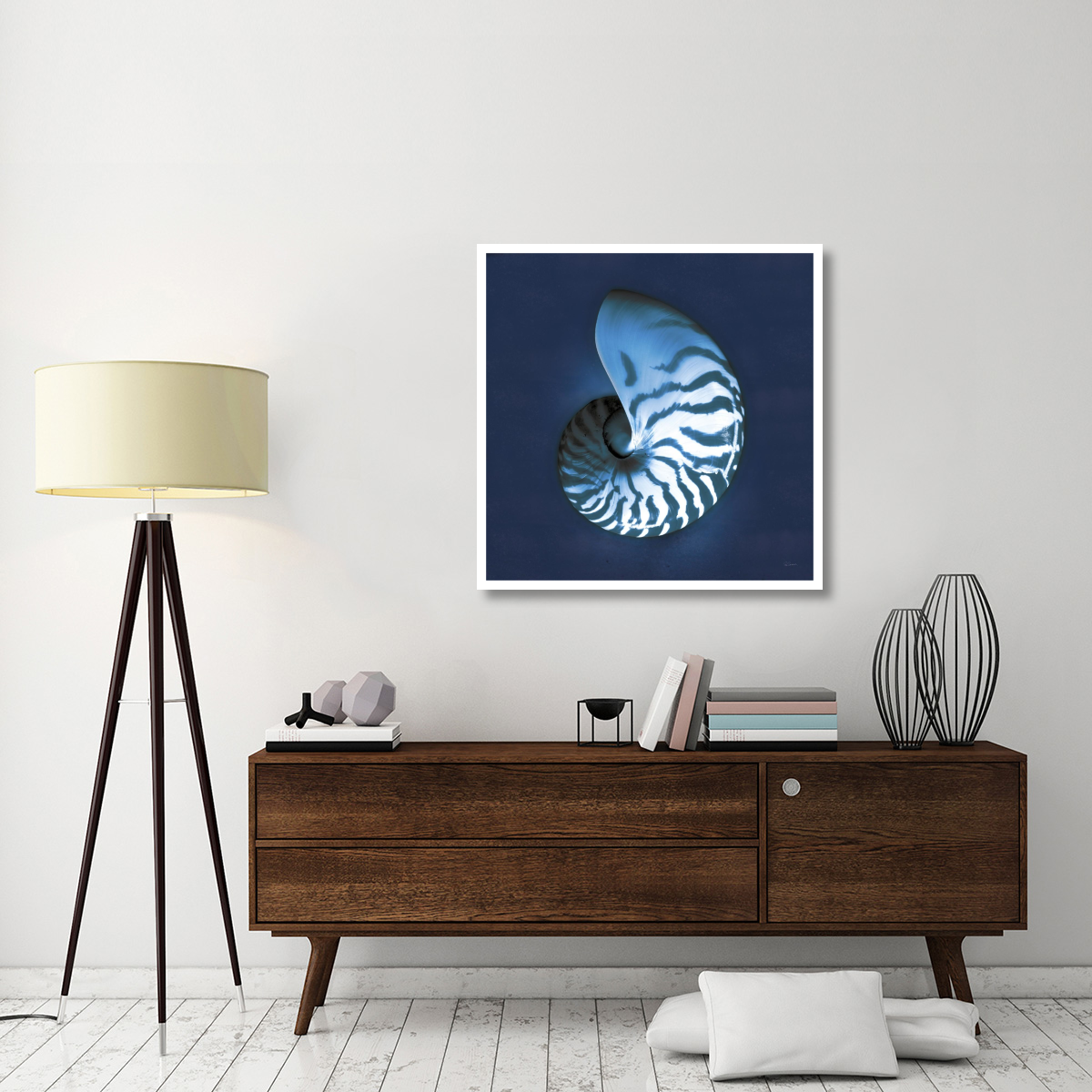 Cyanotype Sea I -Paper Art-38&quotx38"