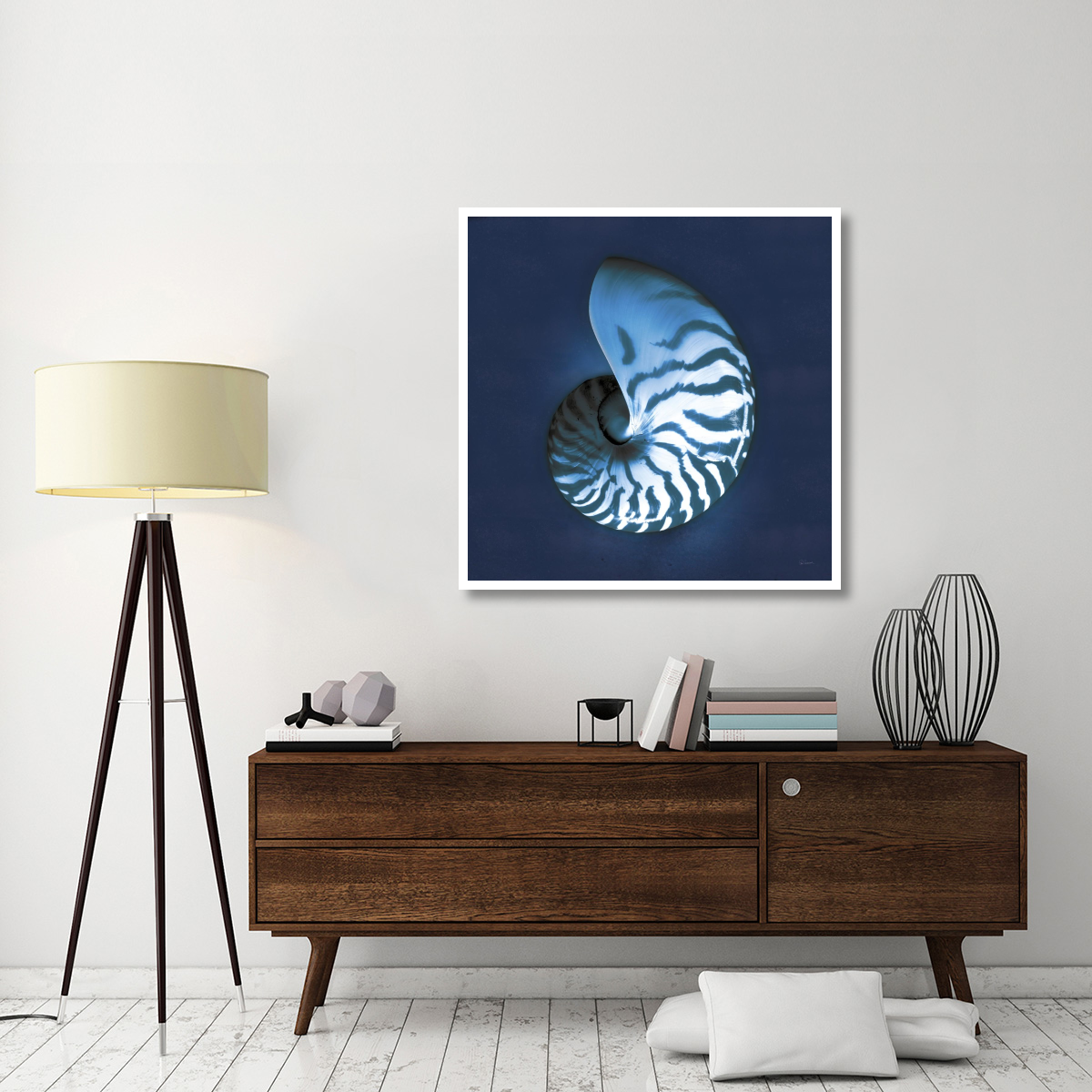 Cyanotype Sea I -Paper Art-42&quotx42"