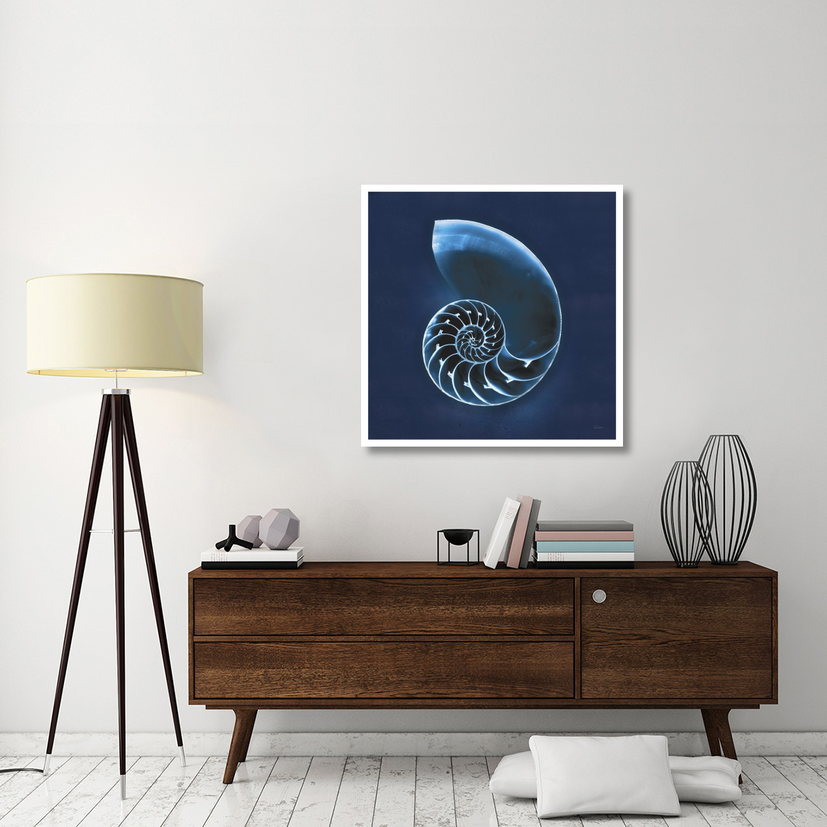 Cyanotype Sea II -Paper Art-38&quotx38"