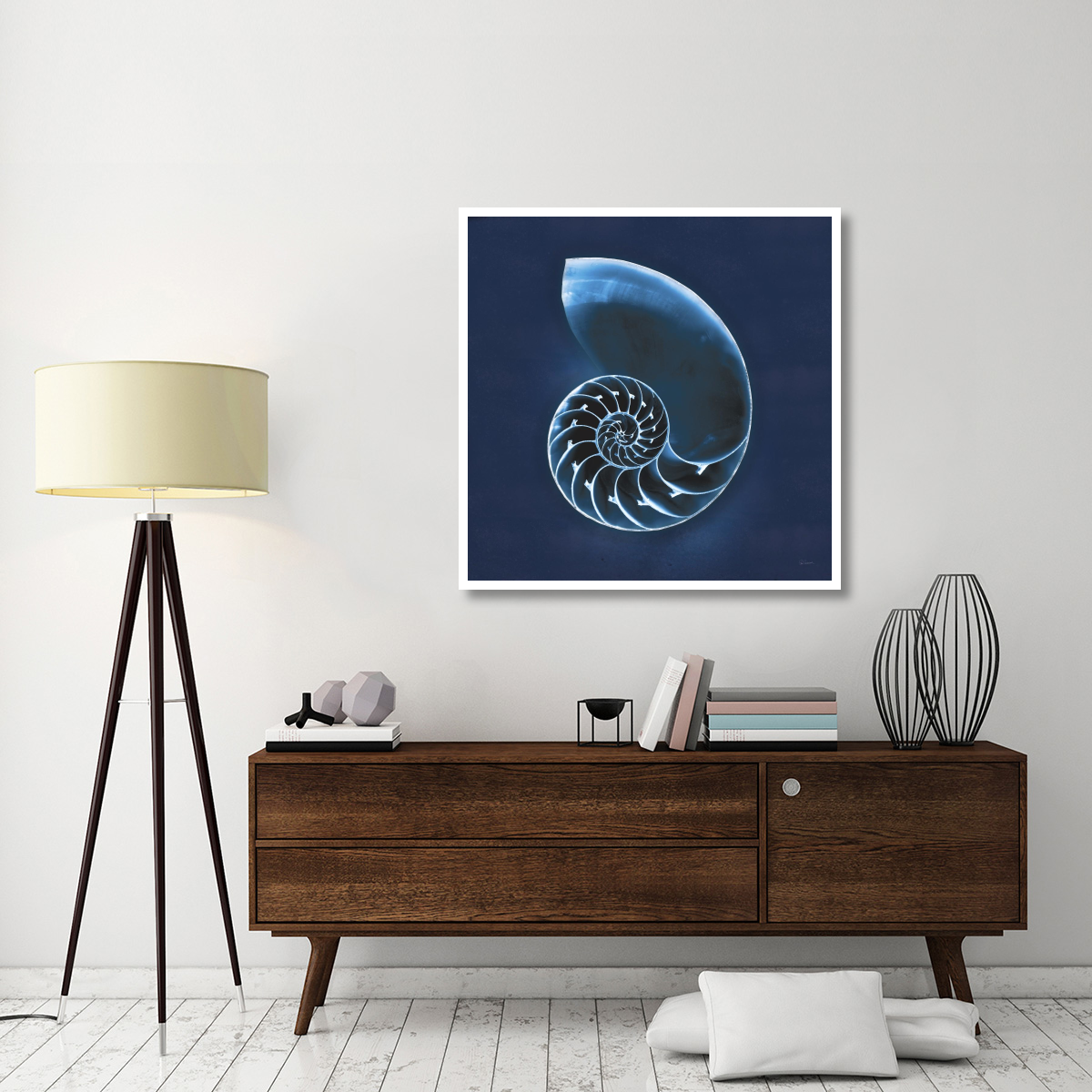 Cyanotype Sea II -Paper Art-42&quotx42"